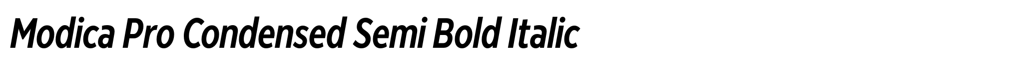 Modica Pro Condensed Semi Bold Italic image